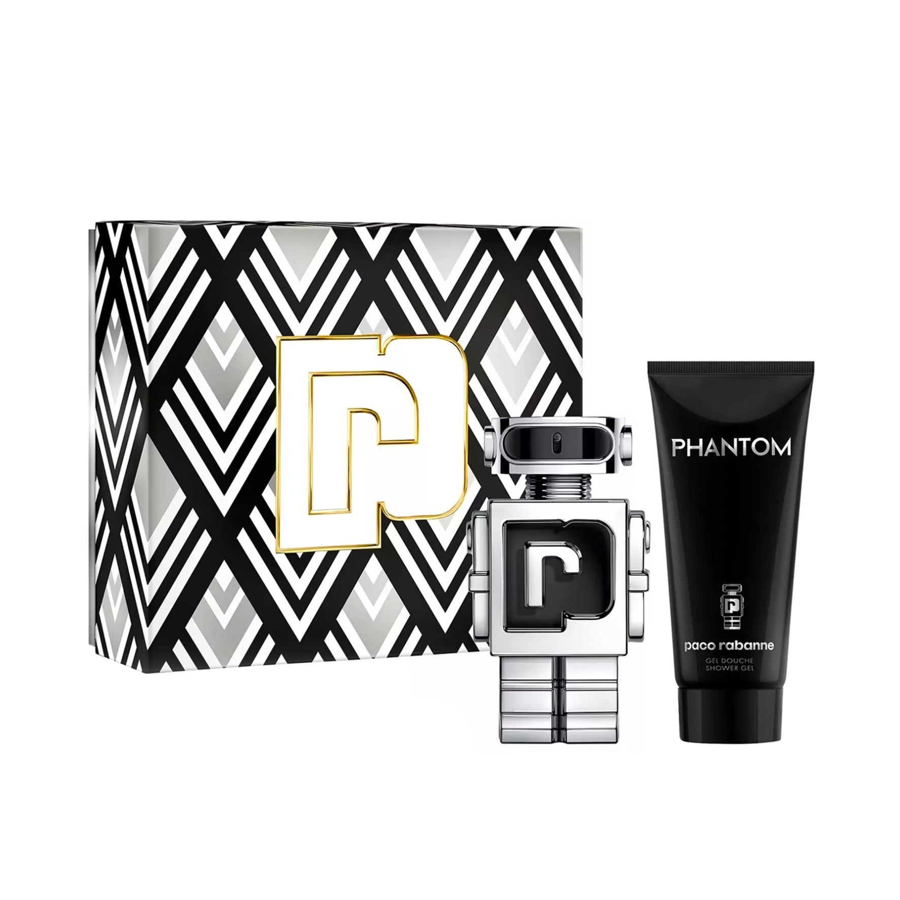 PACO RABANNE PHANTOM 2 PCS SET FOR MEN: 3.4 EAU DE TOILETTE + 3.4 SHOWER GEL